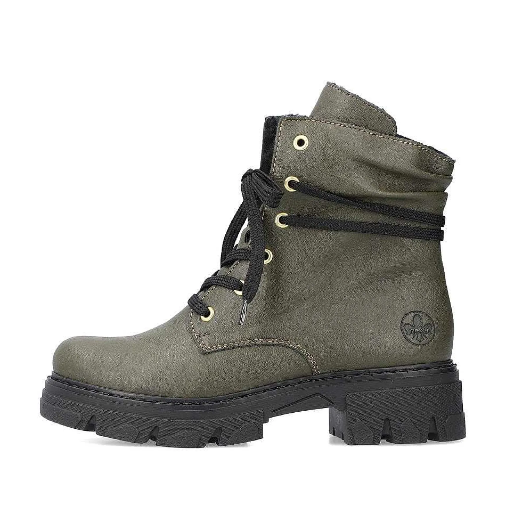 Rieker Women'S Biker Boots Khaki Green