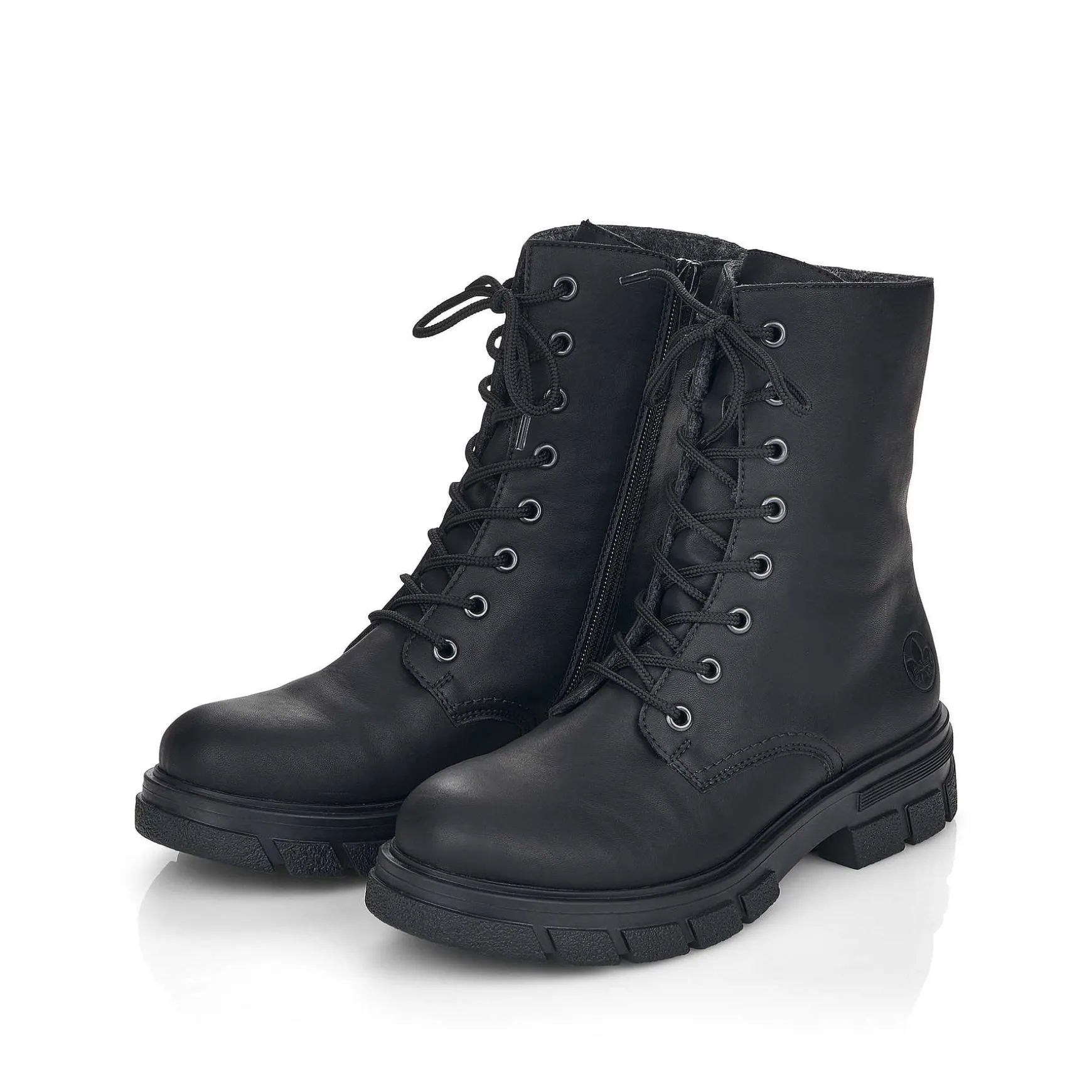 Rieker Women'S Biker Boots Graphite Black