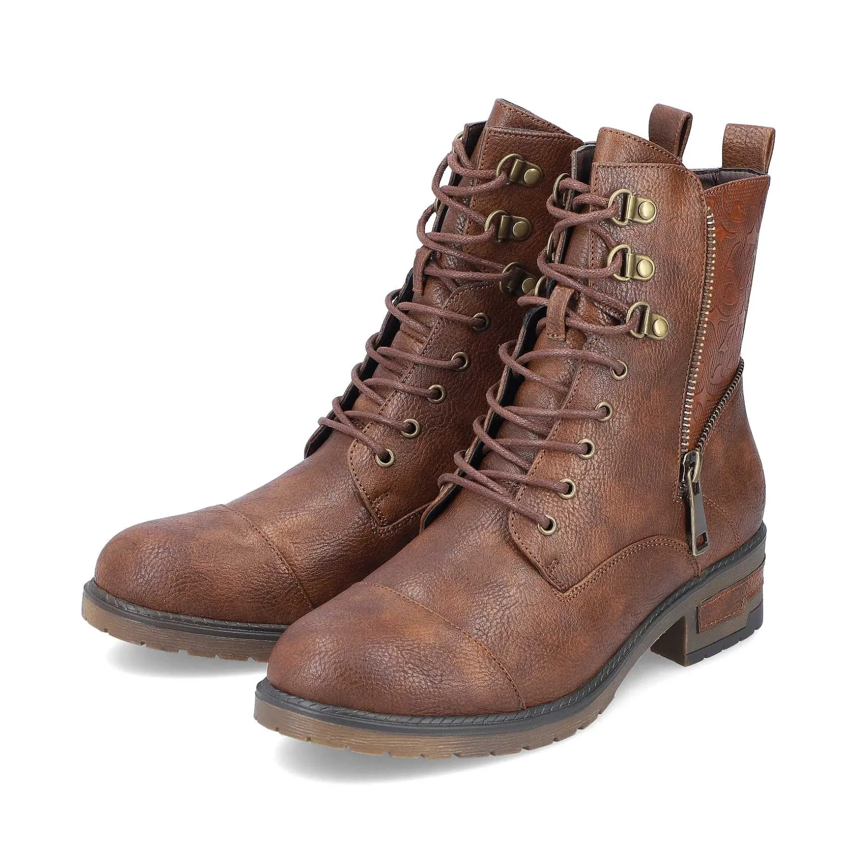 Rieker Women'S Biker Boots Chocolate Brown
