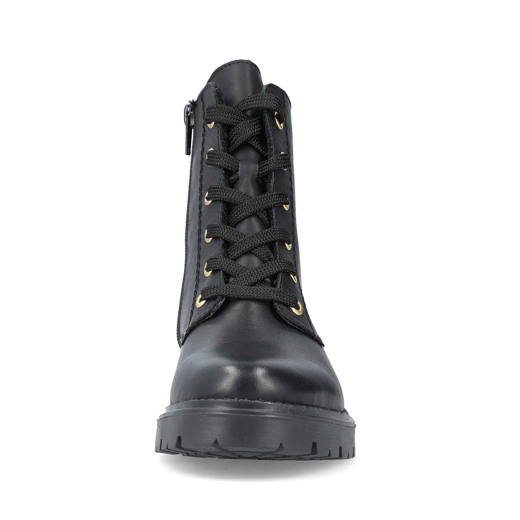 Rieker Women'S Biker Boots Glossy Black