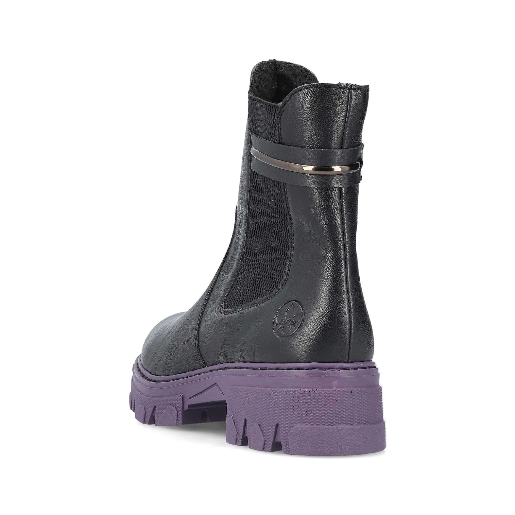 Rieker Women'S Biker Boots Night Black-Purple