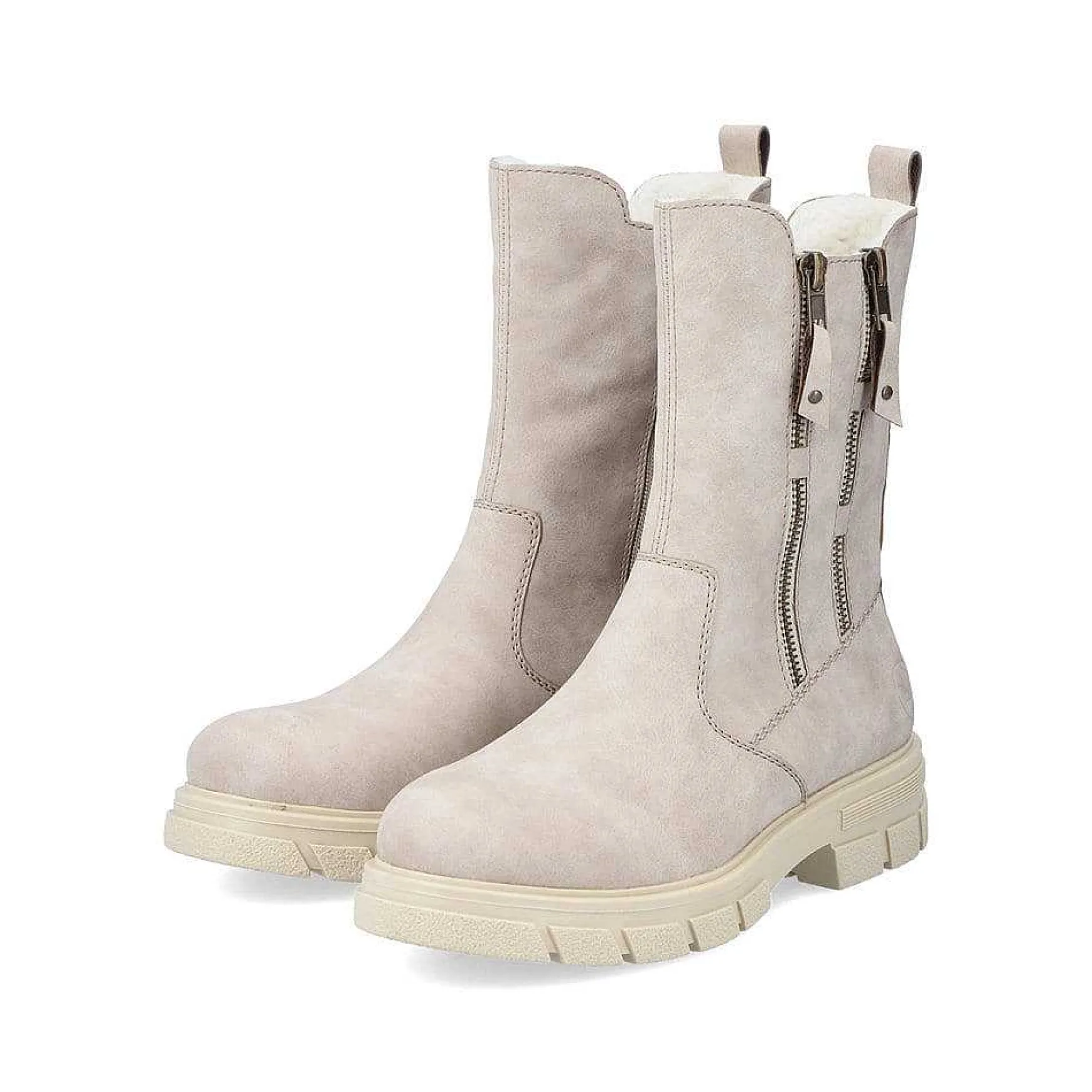 Rieker Women'S Biker Boots Sand Beige