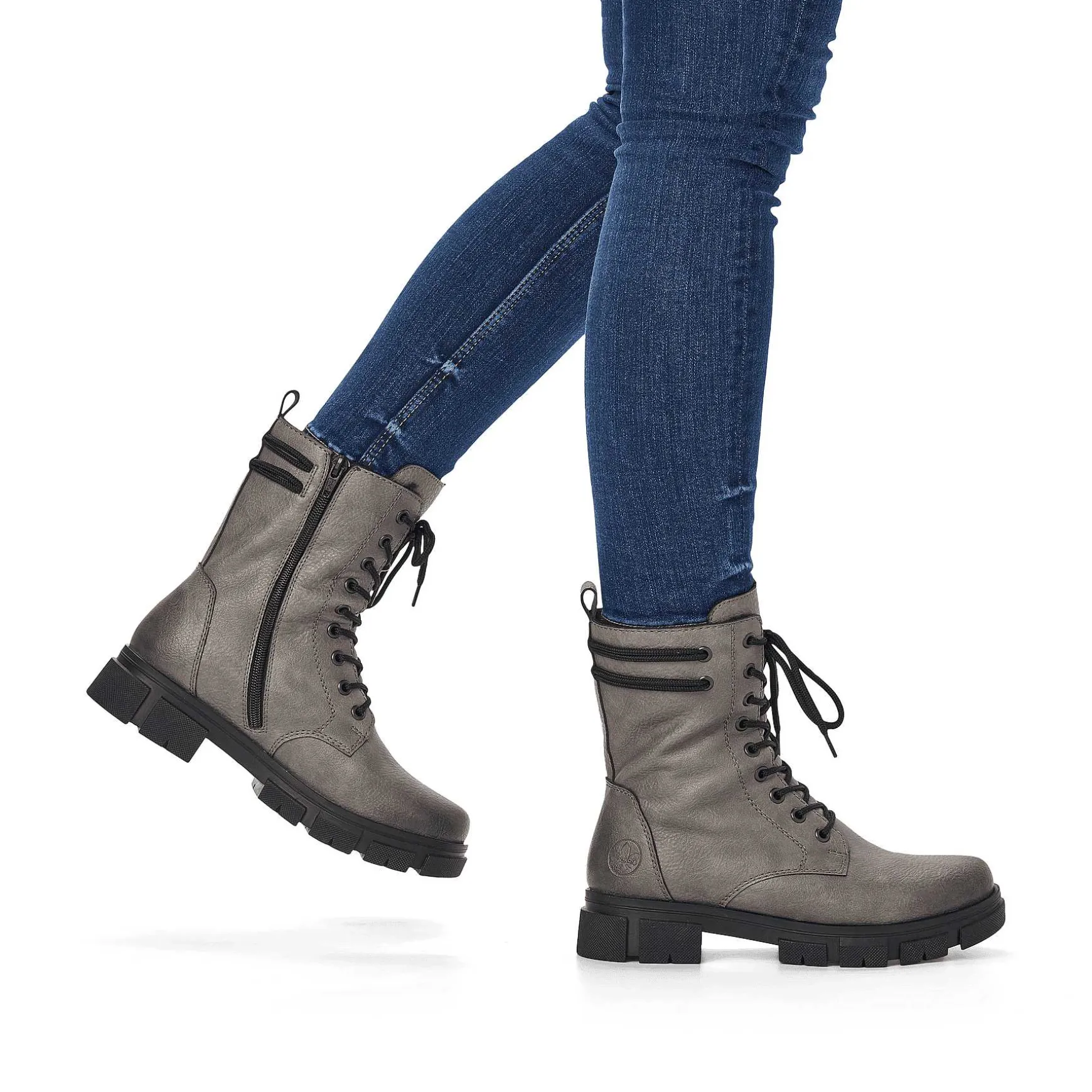 Rieker Women'S Biker Boots Granite Gray