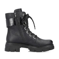 Rieker Women'S Biker Boots Jet Black