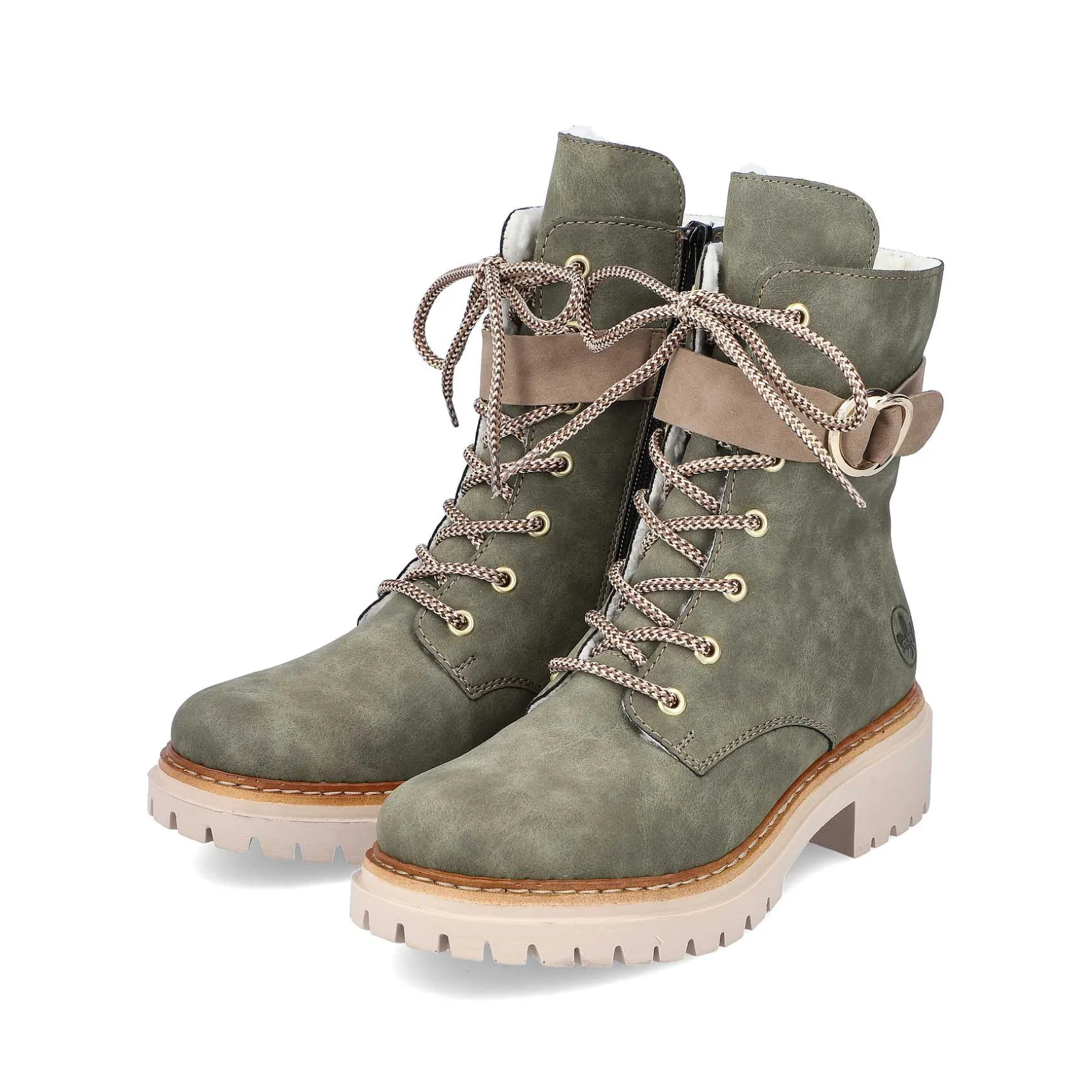 Rieker Women'S Biker Boots Leaf Green