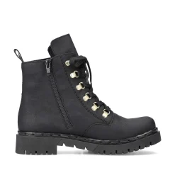 Rieker Women'S Biker Boots Jet Black