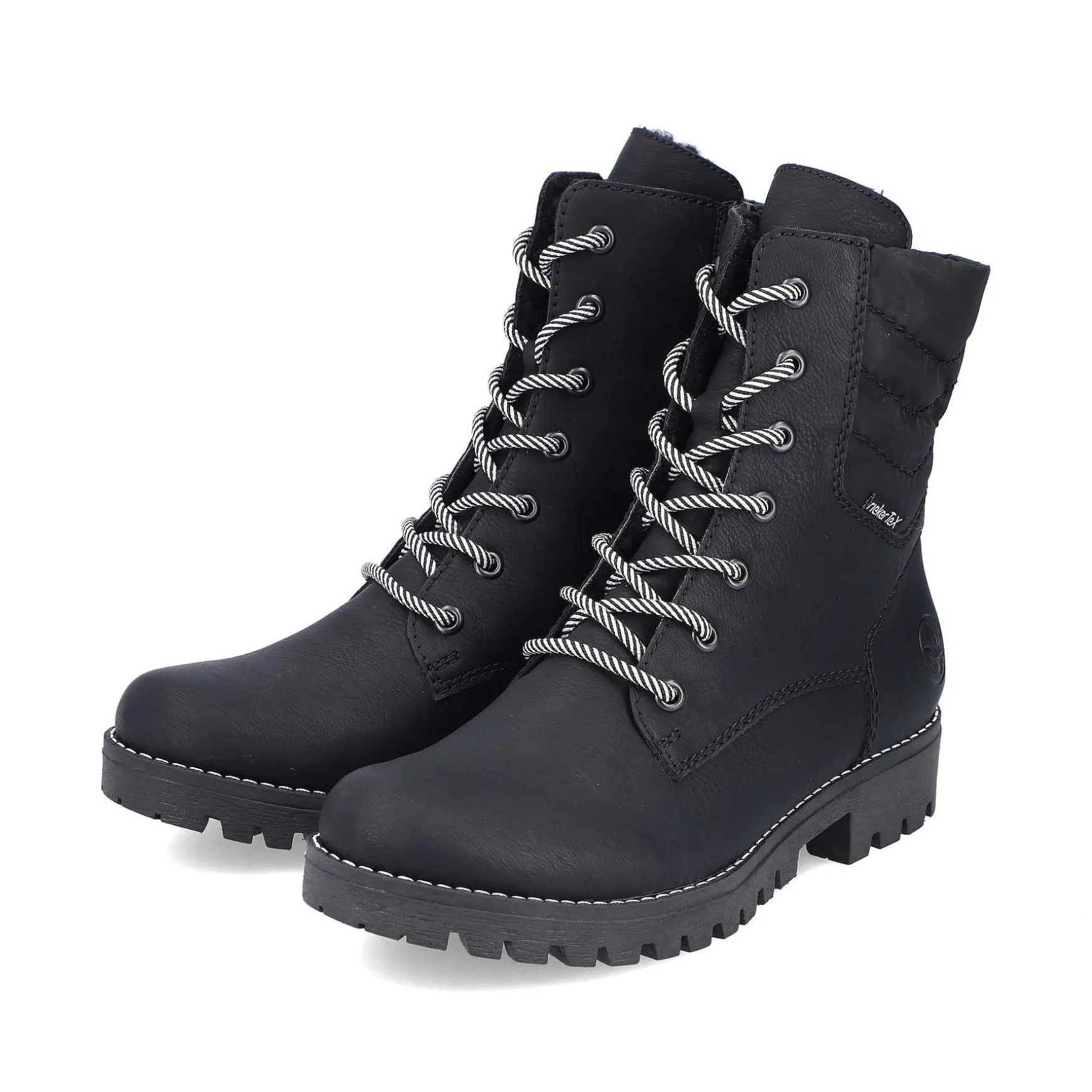 Rieker Women'S Biker Boots Asphalt Black