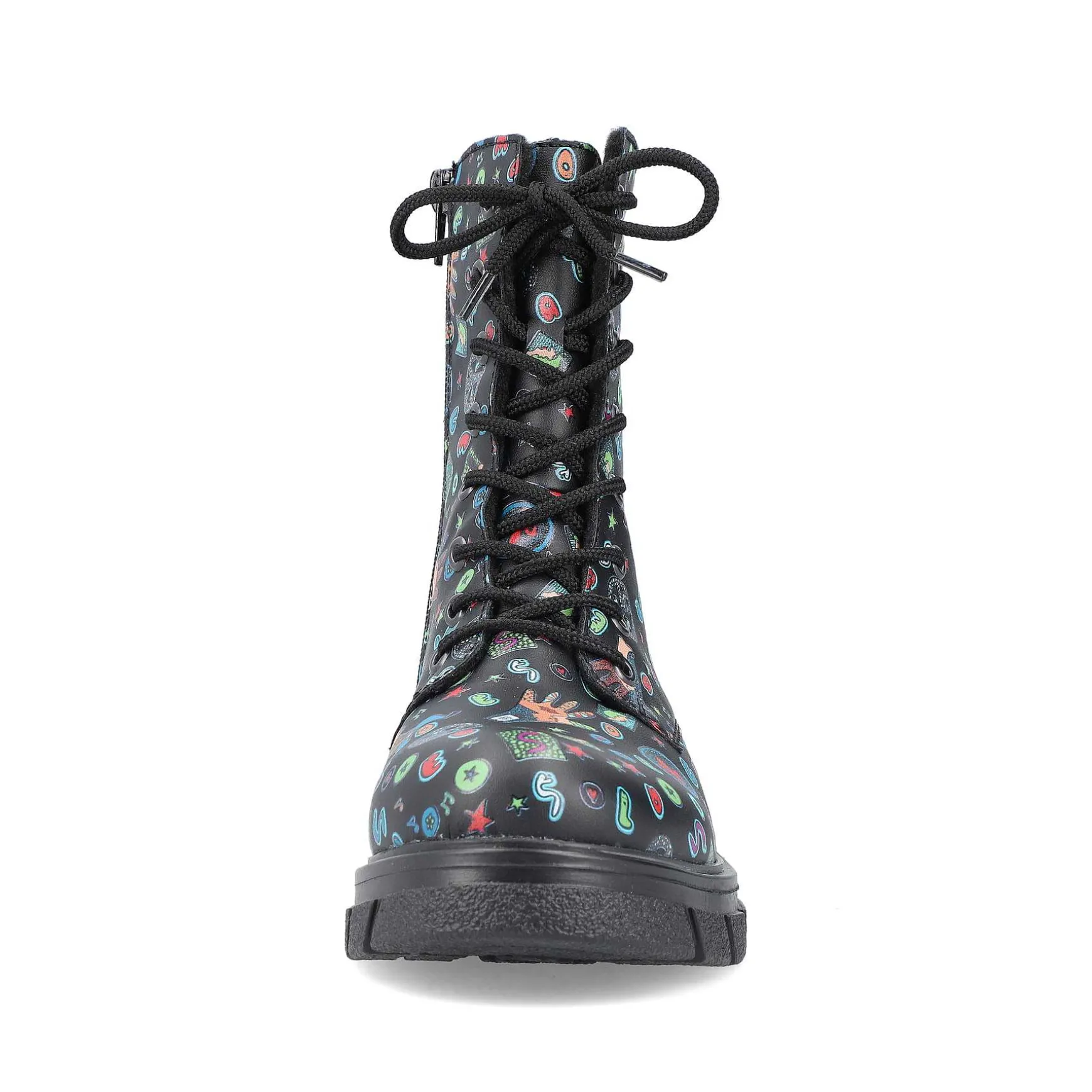 Rieker Women'S Biker Boots Multi-Black