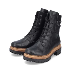 Rieker Women'S Biker Boots Asphalt Black