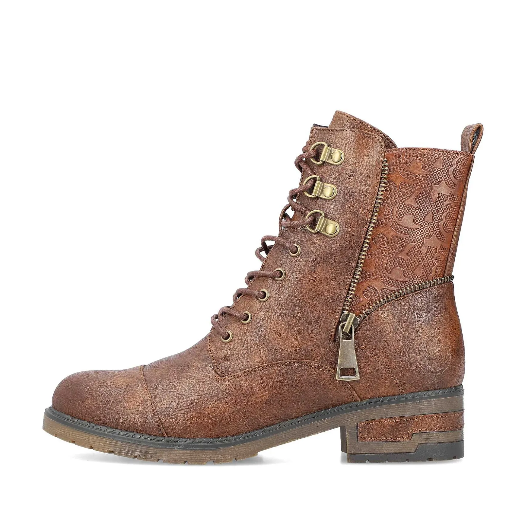 Rieker Women'S Biker Boots Chocolate Brown