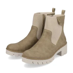Rieker Women'S Chelsea Boots Beige Brown