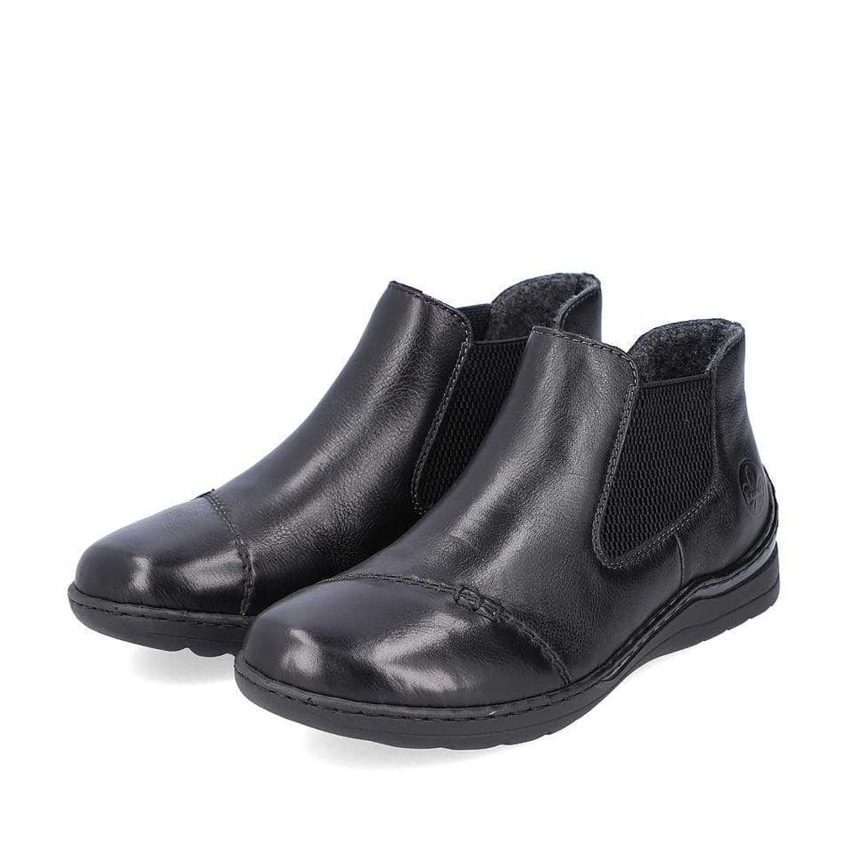 Rieker Women'S Chelsea Boots Glossy Black