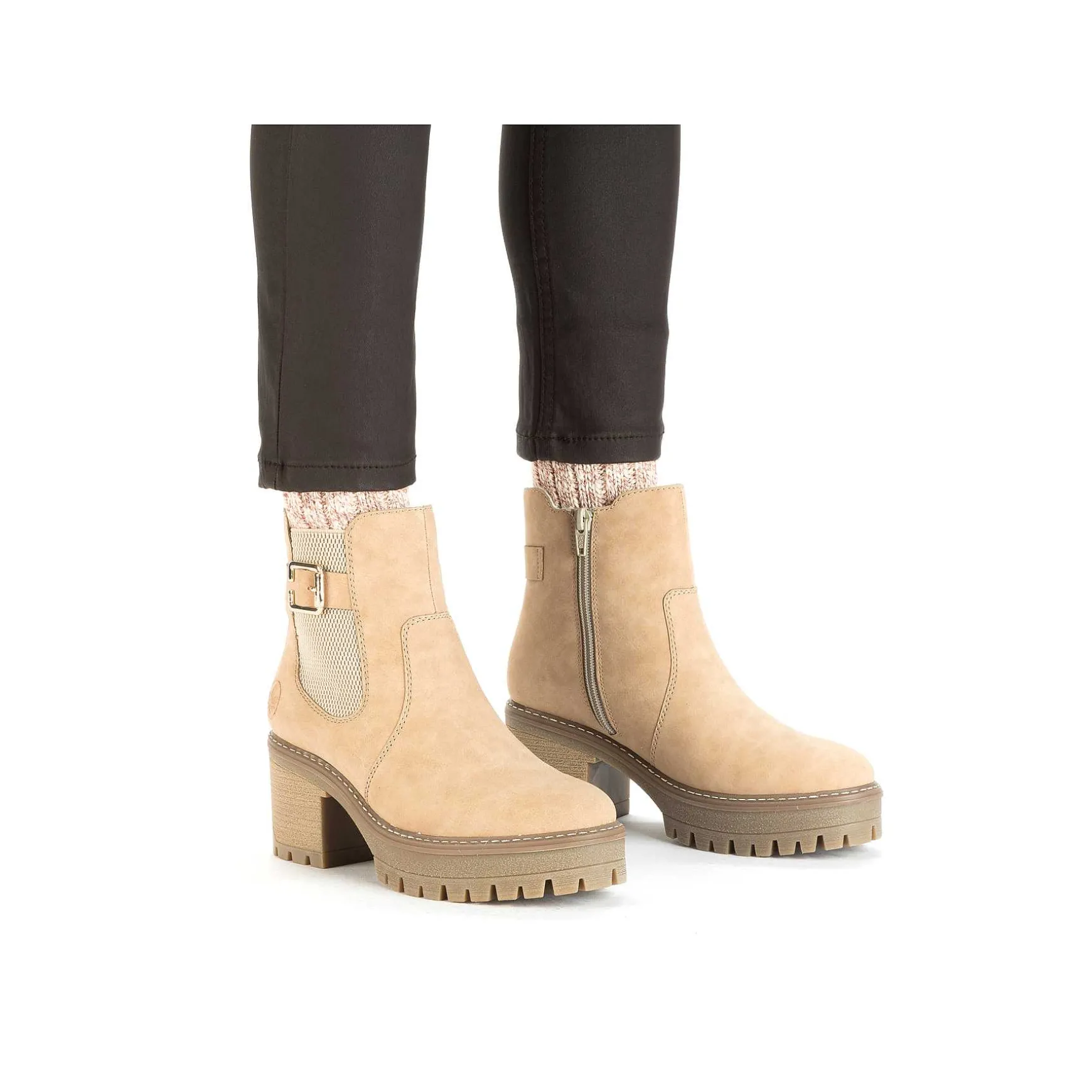 Rieker Women'S Chelsea Boots Brown Beige