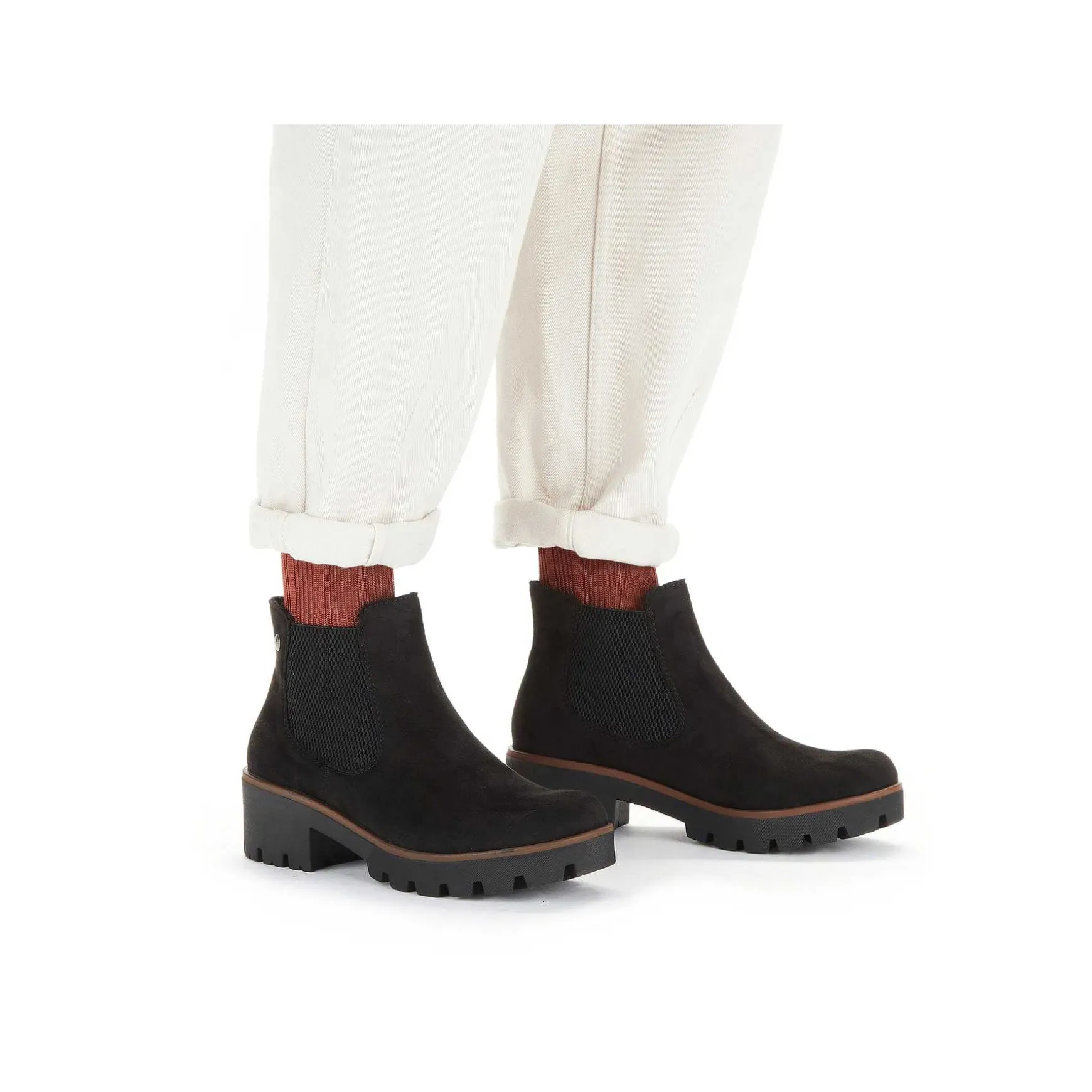 Rieker Women'S Chelsea Boots Graphite Black