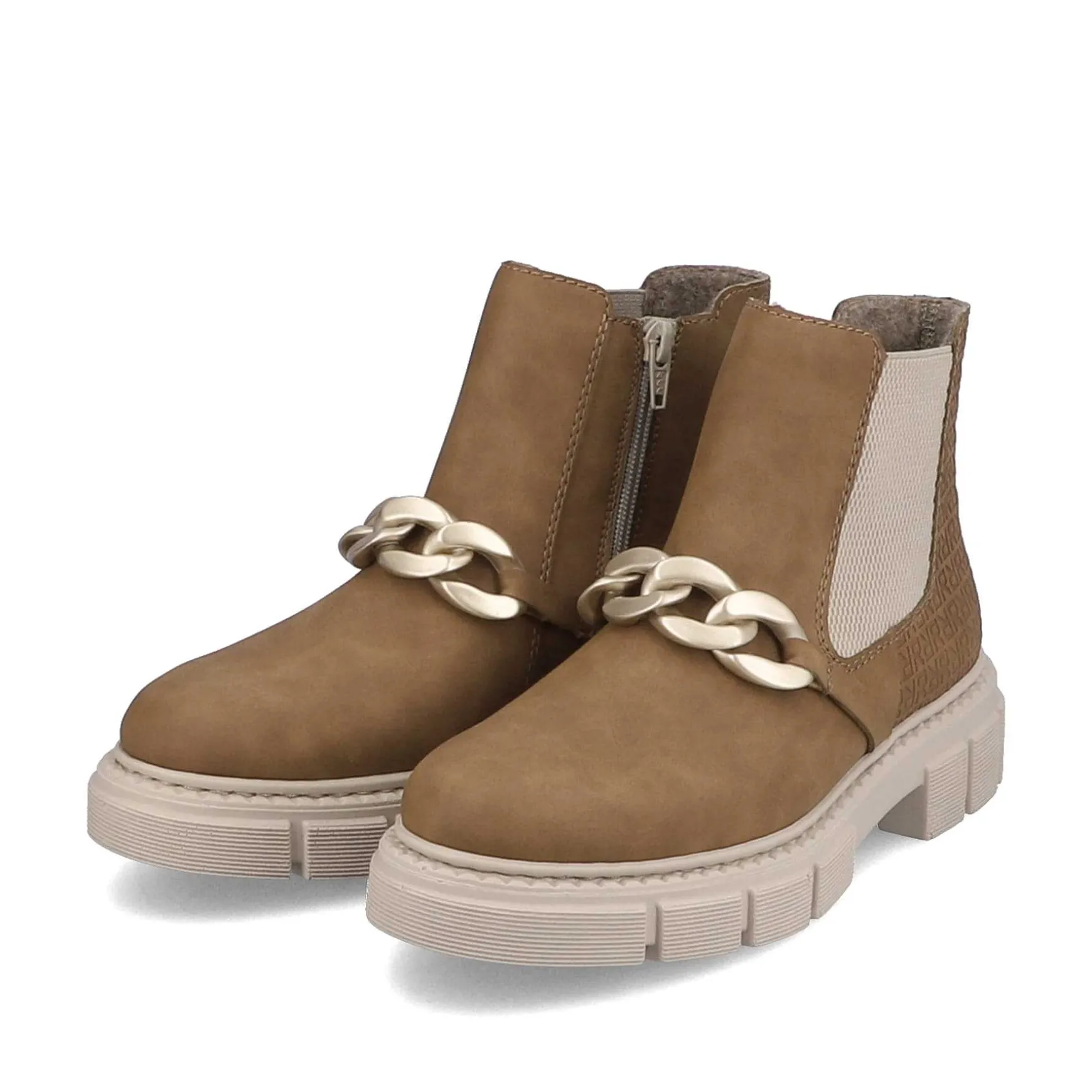 Rieker Women'S Chelsea Boots Camel Brown