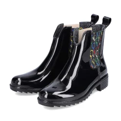 Rieker Women'S Chelsea Boots Glossy Black