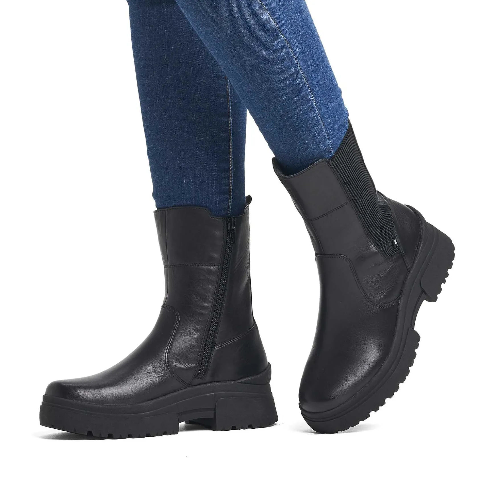 Rieker Women'S Chelsea Boots Deep Black