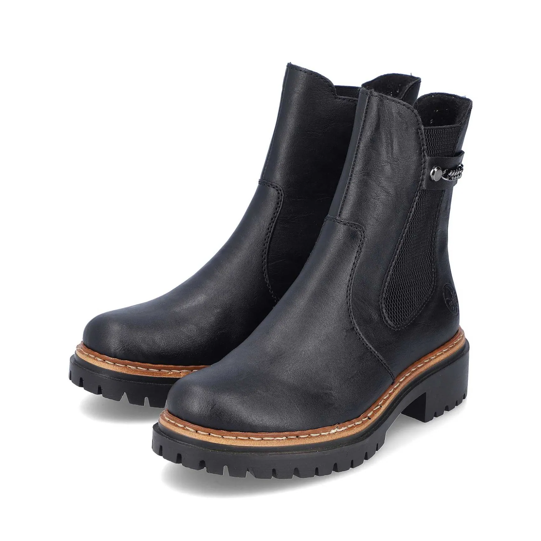 Rieker Women'S Chelsea Boots Asphalt Black
