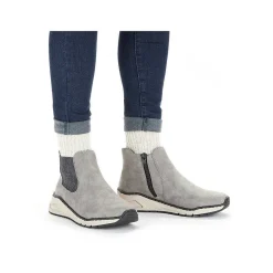 Rieker Women'S Chelsea Boots Silver Gray