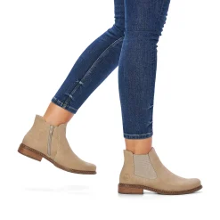 Rieker Women'S Chelsea Boots Sand Beige