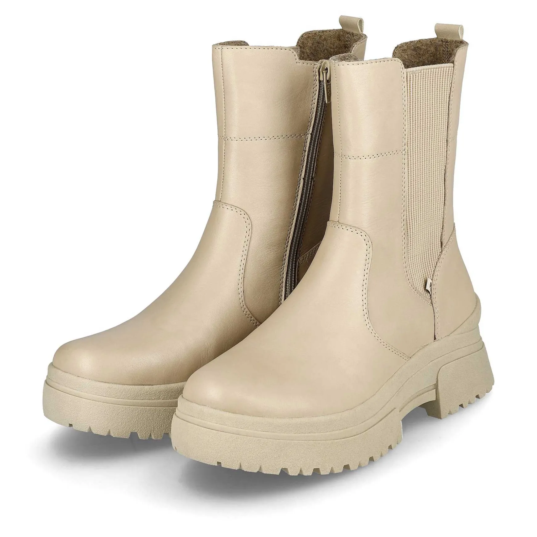 Rieker Women'S Chelsea Boots Cream Beige