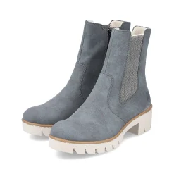 Rieker Women'S Chelsea Boots Gray Blue