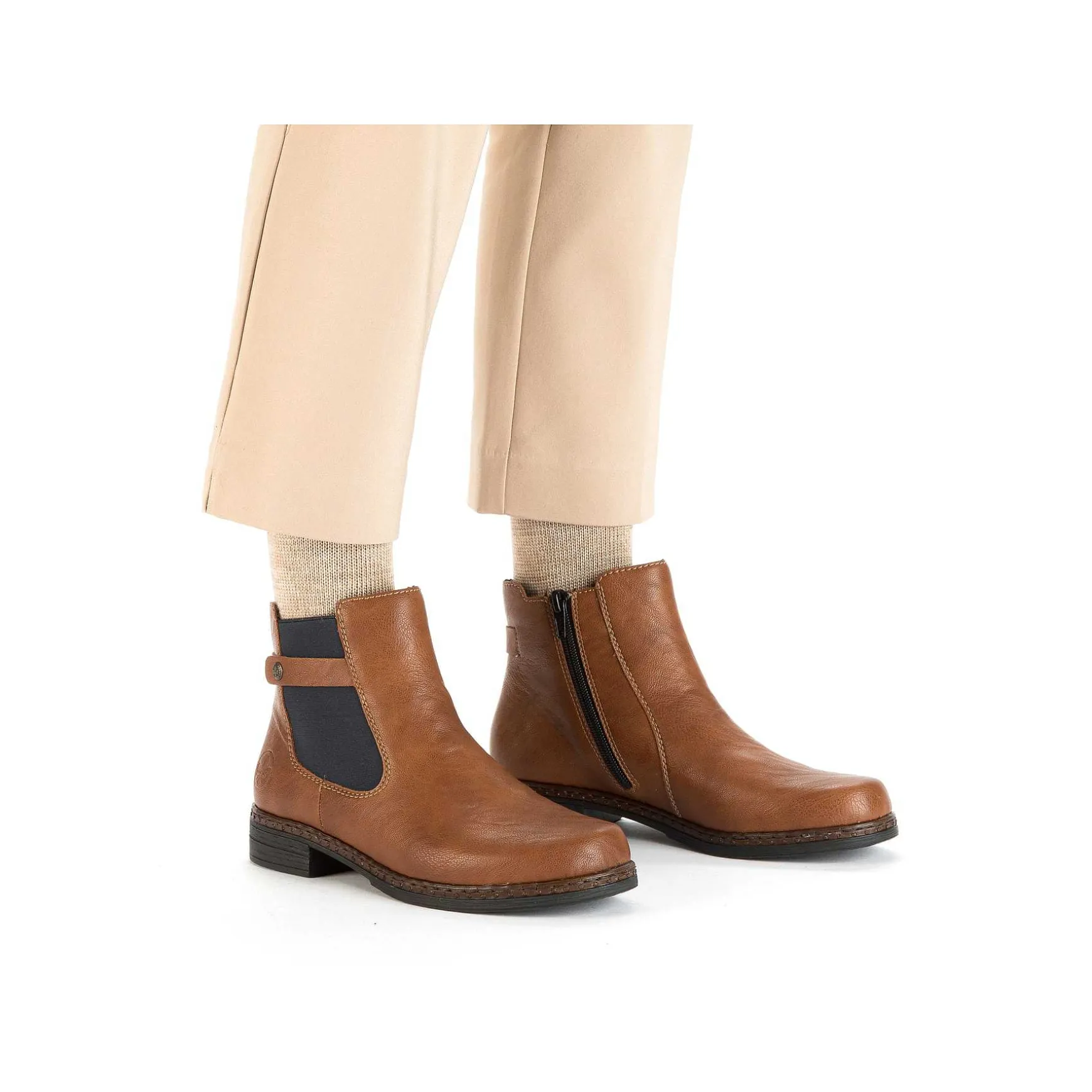 Rieker Women'S Chelsea Boots Fox Brown