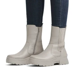 Rieker Women'S Chelsea Boots Cream Beige