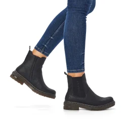 Rieker Women'S Chelsea Boots Asphalt Black