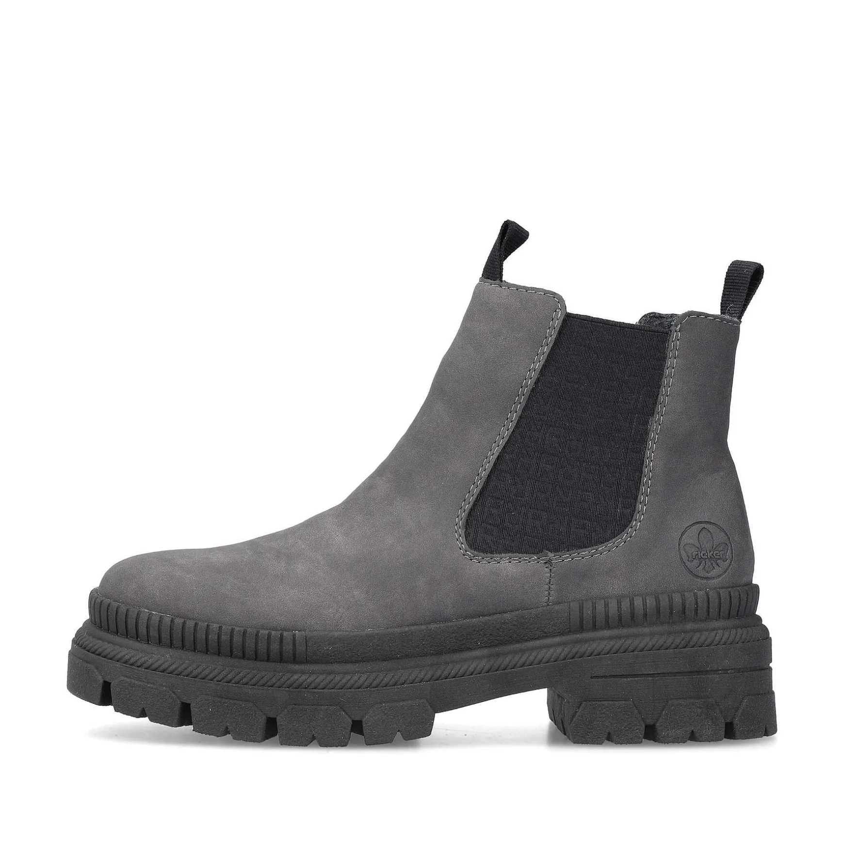 Rieker Women'S Chelsea Boots Granite Gray-Black