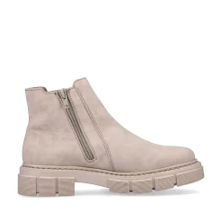 Rieker Women'S Chelsea Boots Cream Beige