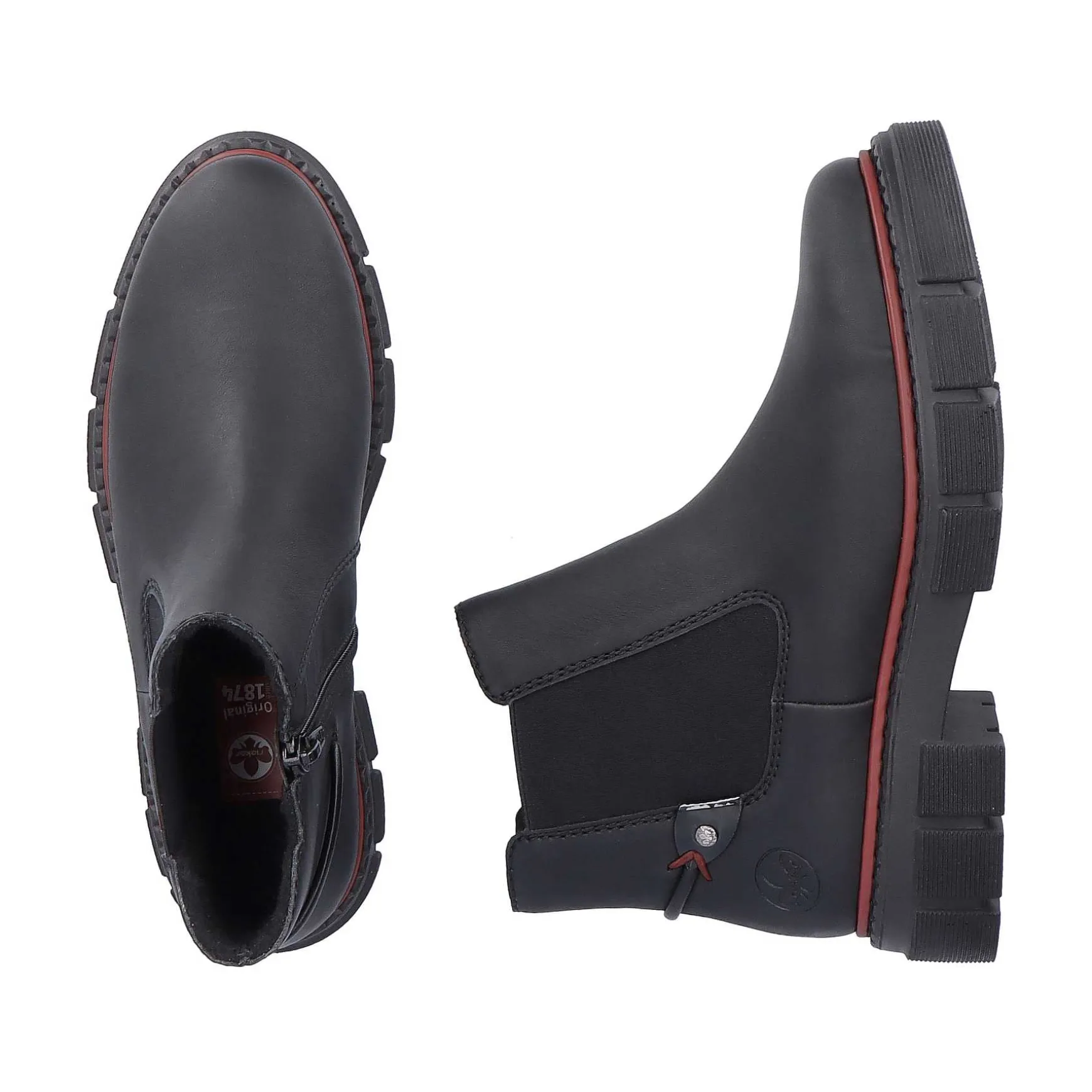 Rieker Women'S Chelsea Boots Jet Black