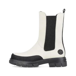 Rieker Women'S Chelsea Boots Cream White