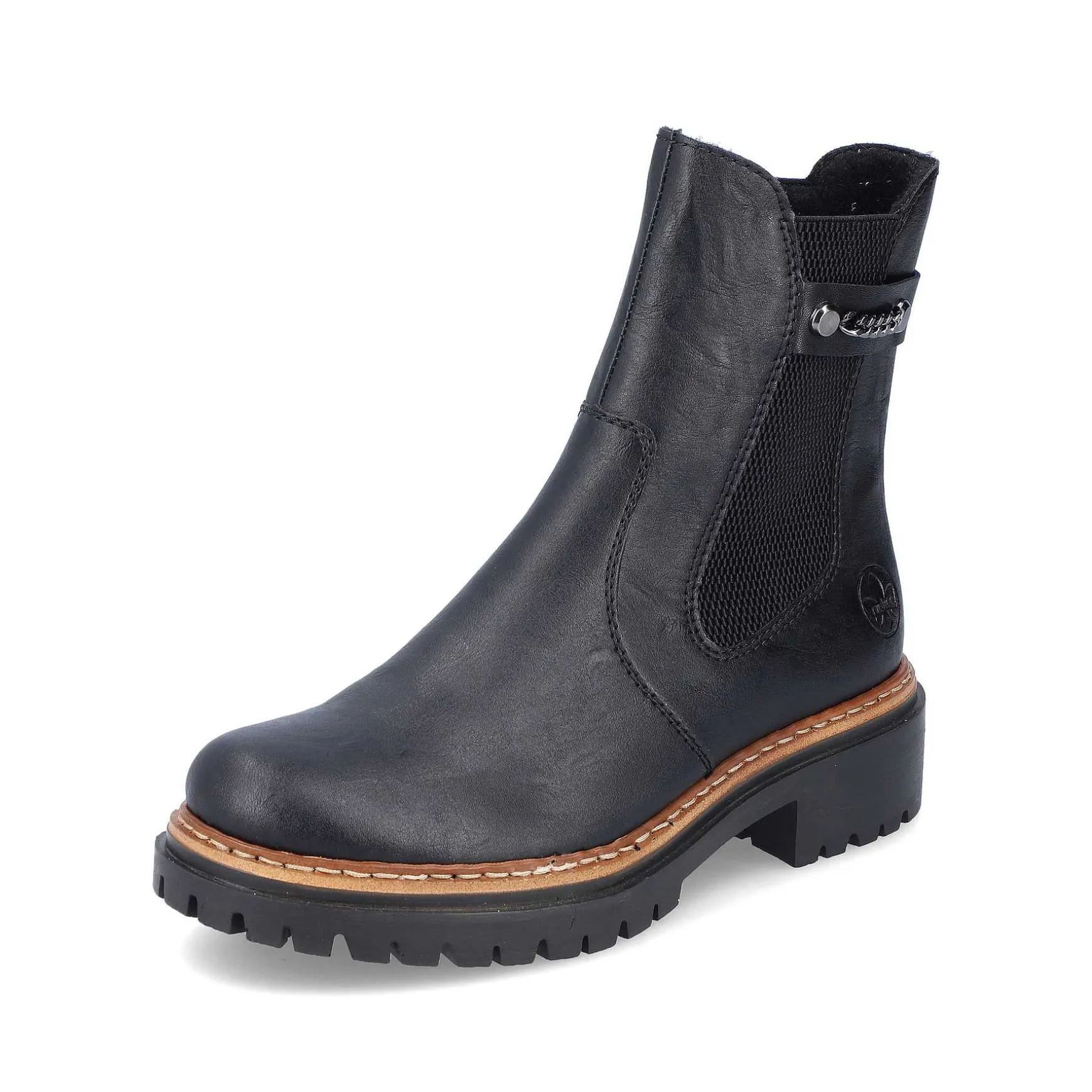 Rieker Women'S Chelsea Boots Asphalt Black