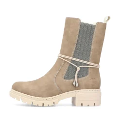 Rieker Women'S Chelsea Boots Beige Brown