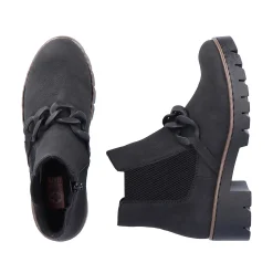 Rieker Women'S Chelsea Boots Jet Black
