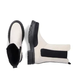 Rieker Women'S Chelsea Boots Cream White