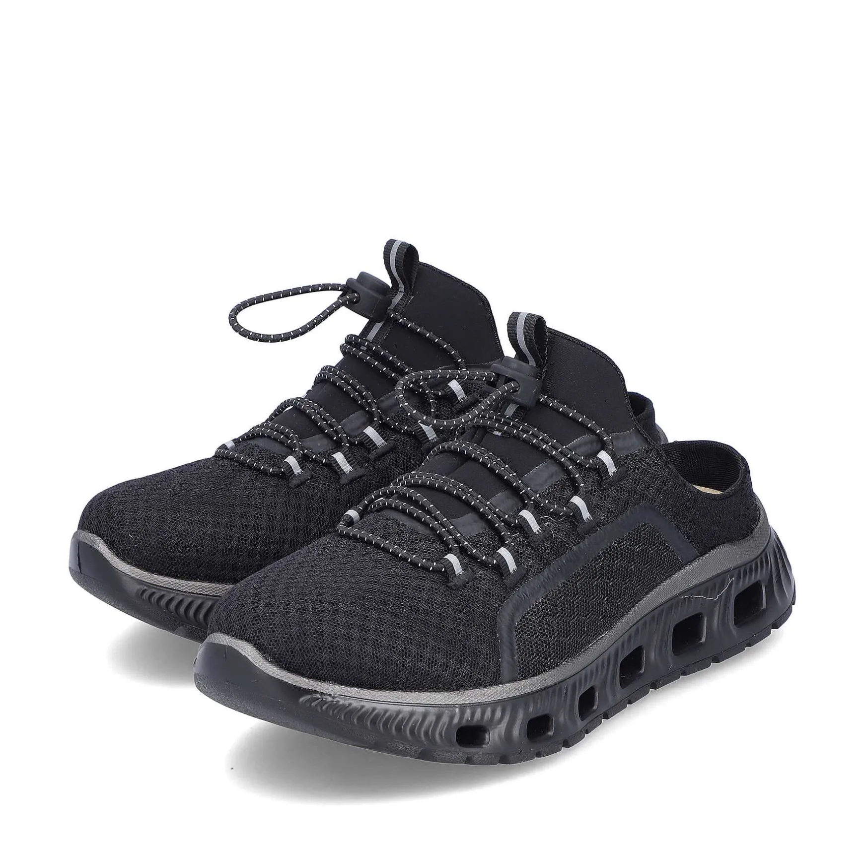 Rieker Women'S Clogs Asphalt Black