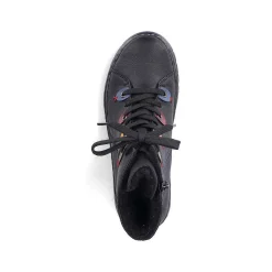 Rieker Women'S Corded Boots Deep Black