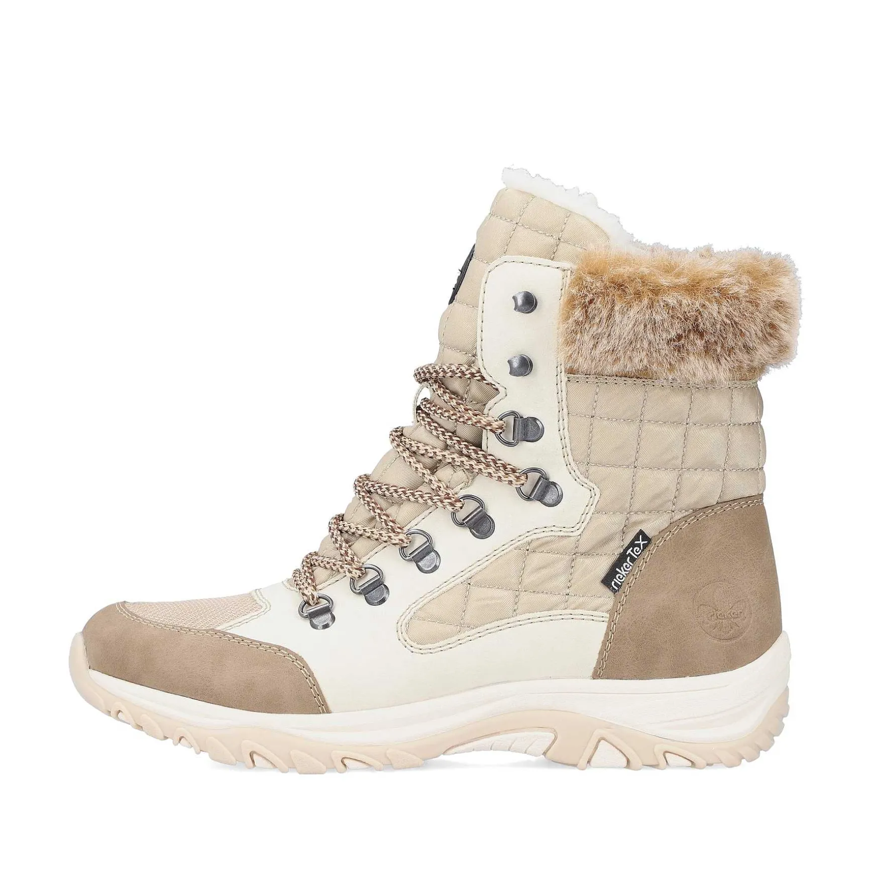 Rieker Women'S Corded Boots Brown Beige