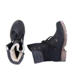 Rieker Women'S Corded Boots Night Black