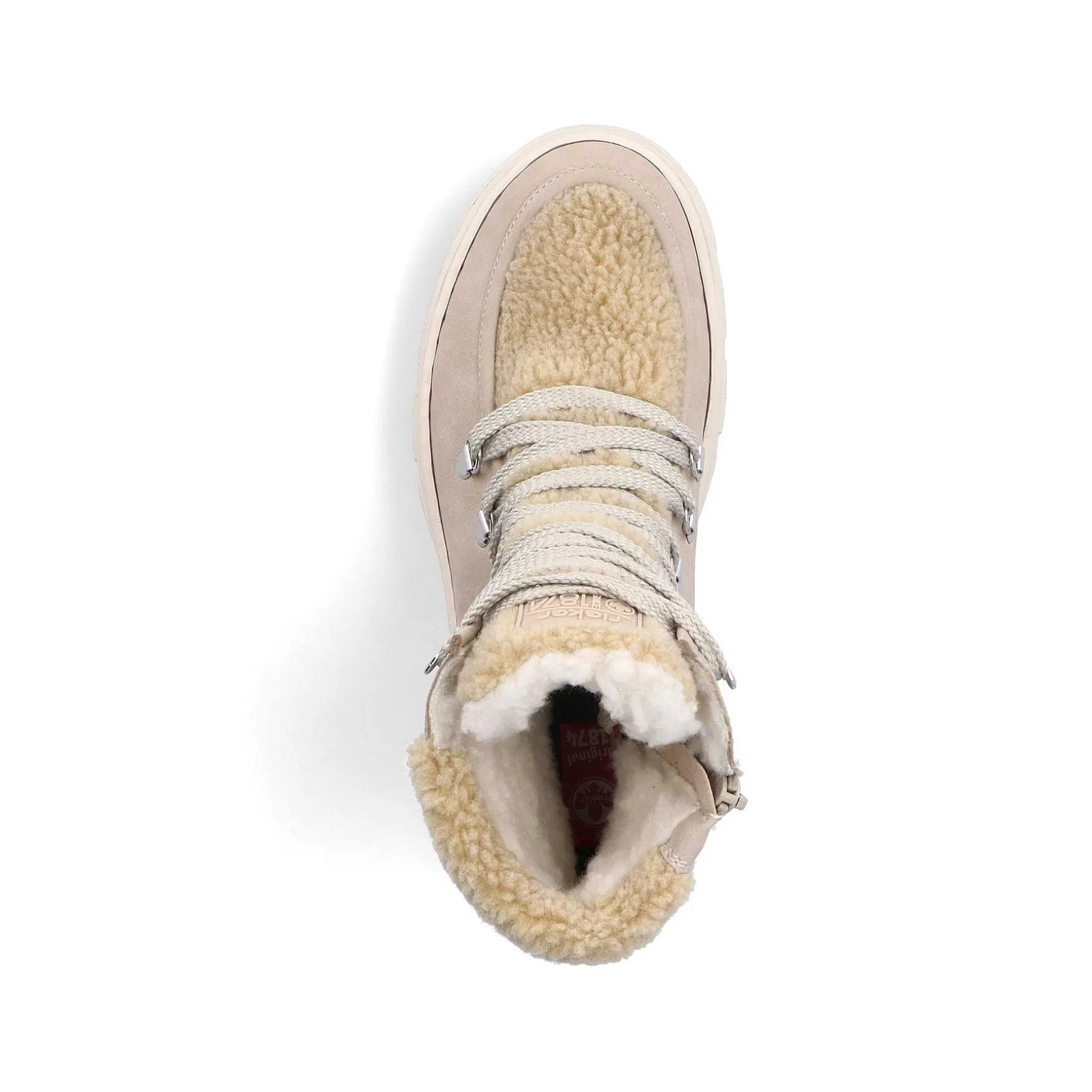 Rieker Women'S Corded Boots Sand Beige