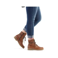 Rieker Women'S Corded Boots Chestnut Brown