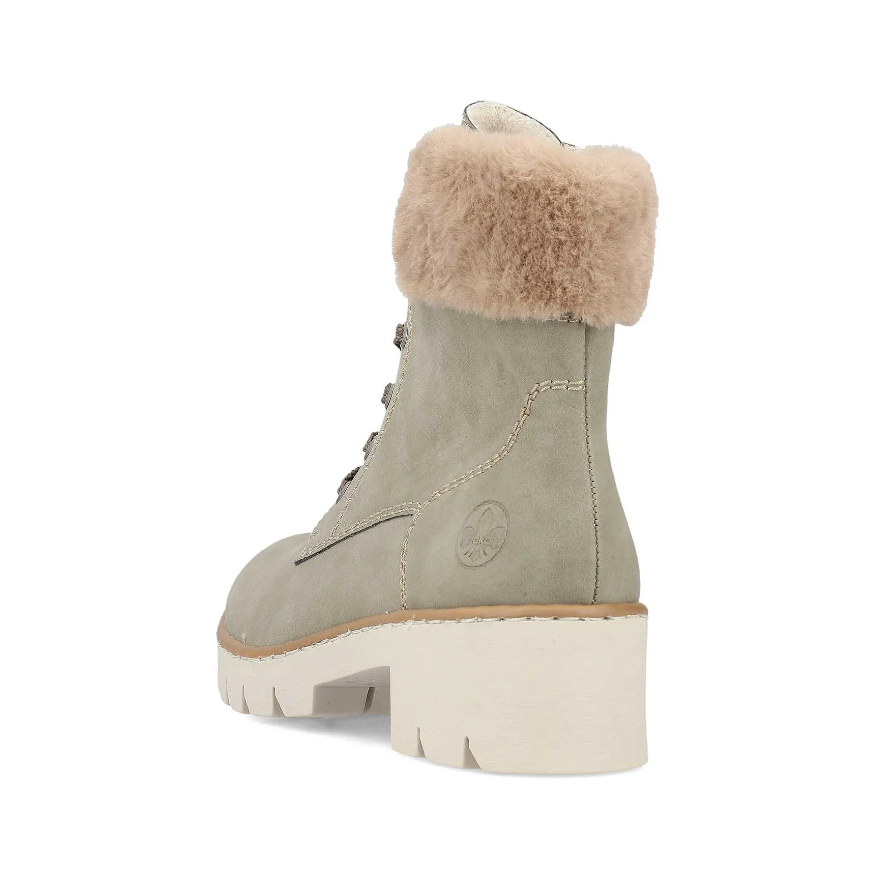 Rieker Women'S Corded Boots Khaki-Brown