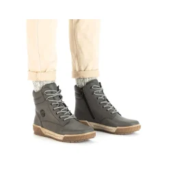 Rieker Women'S Corded Boots Moon Grey