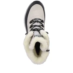Rieker Women'S Corded Boots Creamy-White Black