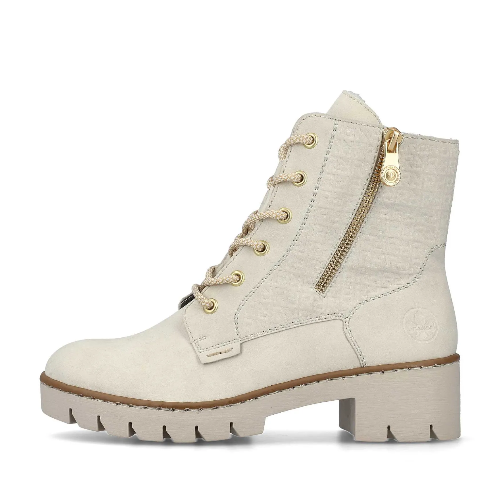 Rieker Women'S Corded Boots Cream Beige