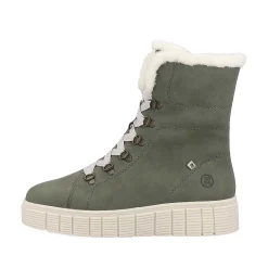 Rieker Women'S Corded Boots Khaki Snow