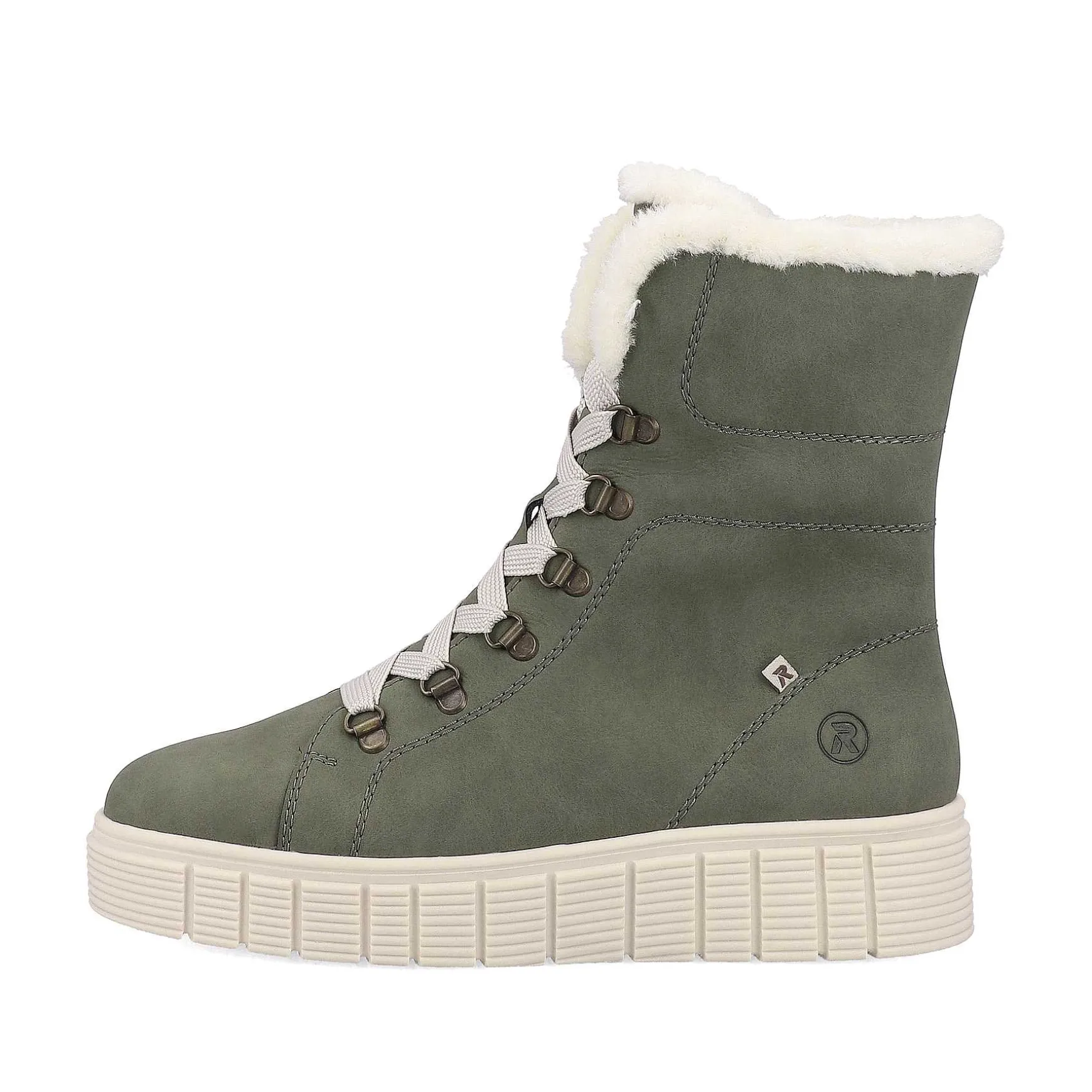 Rieker Women'S Corded Boots Khaki Snow