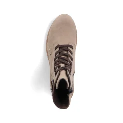 Rieker Women'S Corded Boots Beige Brown